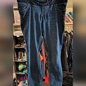 3/20$*Old navy rockstar maternity jeans low front panel size 16